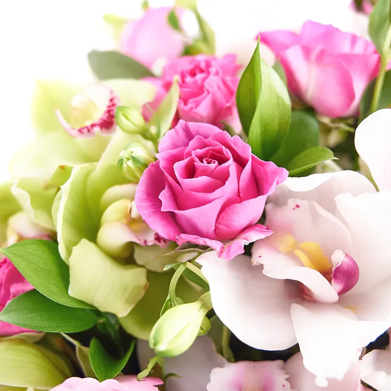 Цветы в коробке Пастельные тона