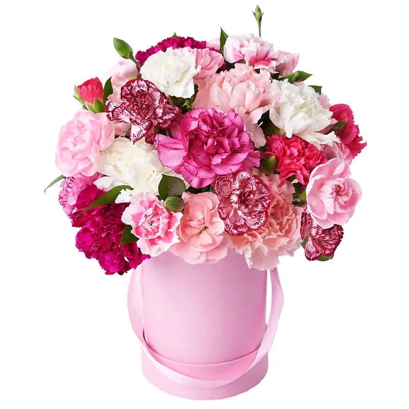 Цветы в коробке Розовые мечты